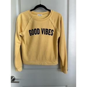 Grayson Threads Good Vibes Soft Cozy Yellow Sweatshirt Sz. XS